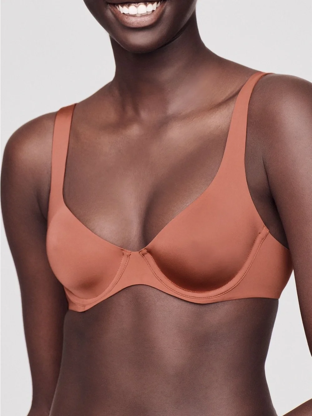 CUUP The Scoop Bra 34D Terracotta / Clay The Scoop - Microfiber Smooth Silky Bra